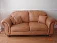 Tan Leather Sofas 3-seater and 2-seater in very good....