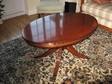 Coffee table mahogany oval shape in excellent condition....